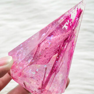 Ring Holder with Dried Flowers - Pink